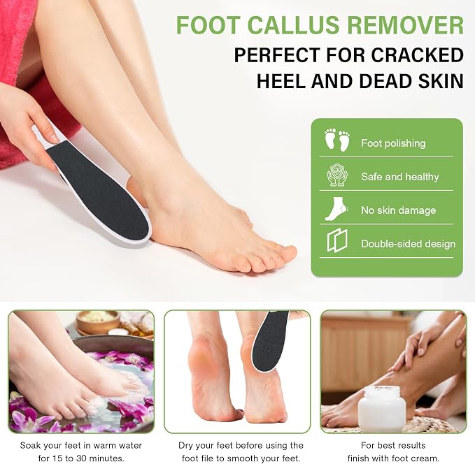 10 Pack Foot File, Foot Callus Remover Professional Sandpaper Pedicure Tools - Image 2