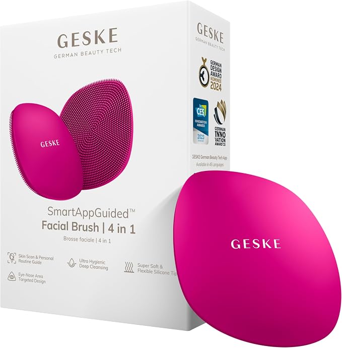 GESKE SmartAppGuided™ Facial Brush | 4 in 1 | Professional Facial Cleansing by GESKEGermanBeautyTech