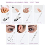 12 Set Manicure Set Bulk Mini Manicure Nail Clipper Kit 7 in 1 Stainless Steel - Image 3
