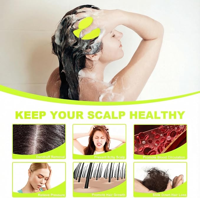 Silicone Scalp Massager Shampoo Brush, Scalp Brush - Image 4