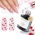 modelones Heart Glitter Gel Top Coat, 15 ML 2 in One No Wipe Clear Gel Nail by MODELONES