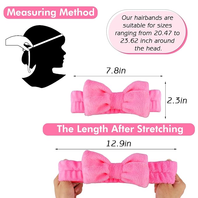 Zkptops 6Pcs Spa Headband for Washing Face Wristbands Set Women Bubble Makeup - Image 5