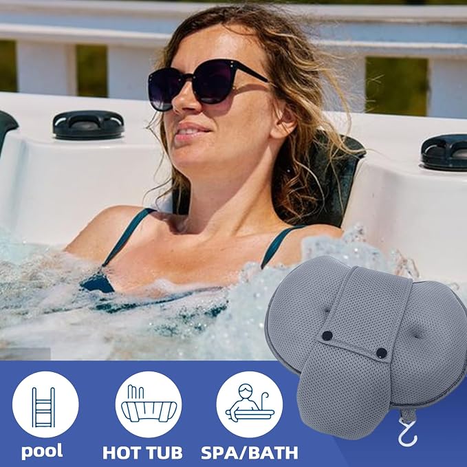 2-Pack Pillow for Hot Tub, and Chaise Lounge - Image 2