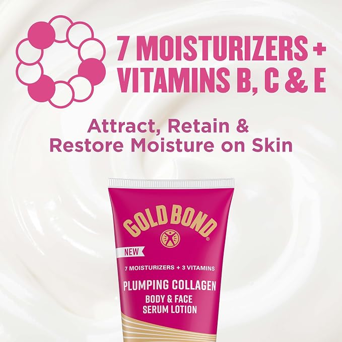 Gold Bond Plumping Collagen Body and Face Serum Lotion, Lightweight Hydrating - Image 6