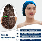 Sleep Cap Bonnet for Sleeping, Adjustable Cooling Ice Silk Lined Hair Bonnets - Image 5