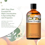 Sweet Orange Essential Oil, 3.38Fl.Oz PHATOIL Pure Essential Oil Singles - Image 2