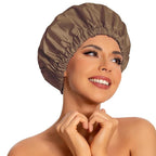 Reusable Shower Cap for Women, Large Waterproof Shower Bonnet by Edoneery