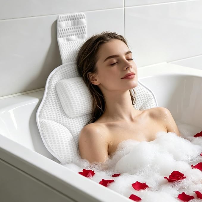 Luxury Oversized Petal-Shaped Bath Pillow by outtip