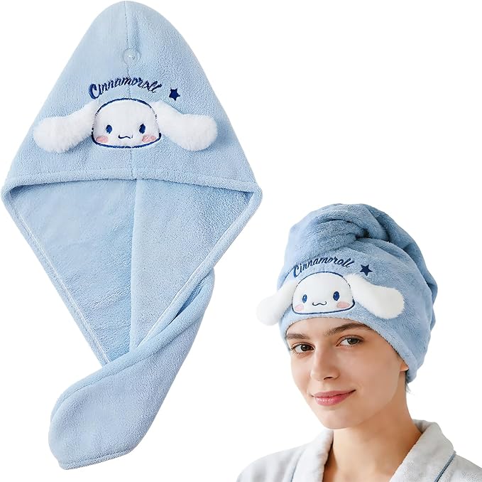 Cute Dog Microfiber Hair Towel Wrap, Single Pack Hair Quick Dry Towel by ROFOLO