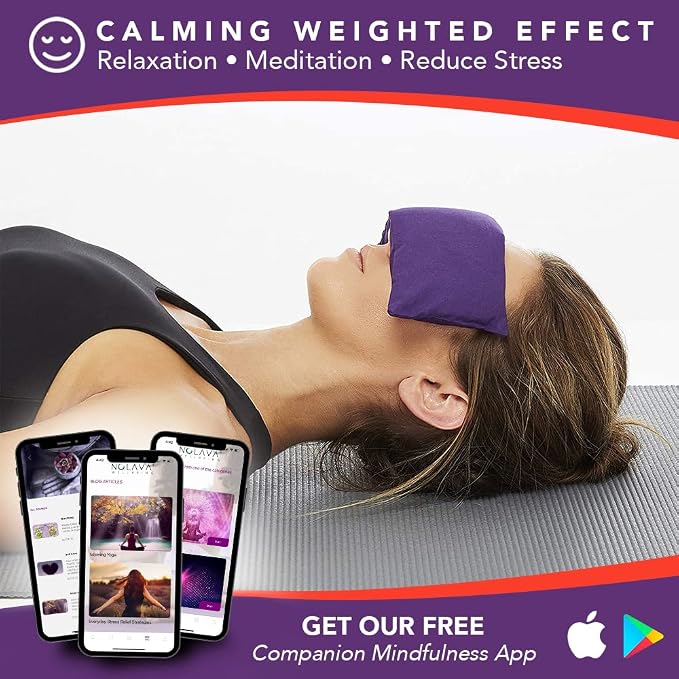 Lotus Weighted Lavender Eye Pillow – Purple Eye Mask - Image 2