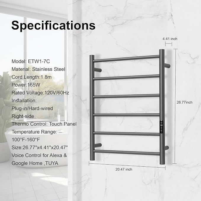 Electric Towel Rack with Voice Control - Image 4