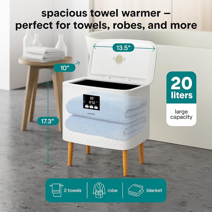 SereneLife WiFi-enabled Towel Warmer Bucket, 20L Large Capacity heater bucket - Image 4