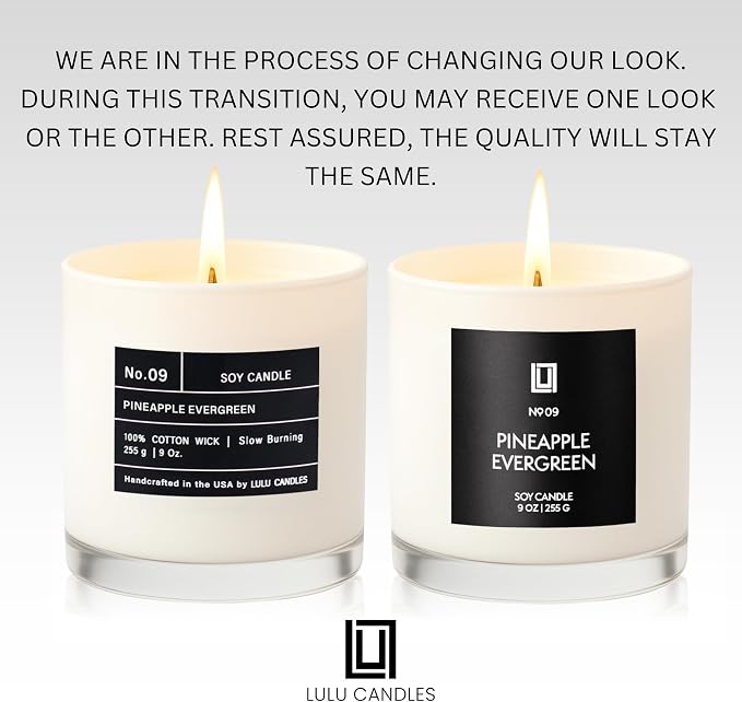Lulu Candles | Pineapple Evergreen | Luxury Scented Soy Jar Candle | Hand - Image 2
