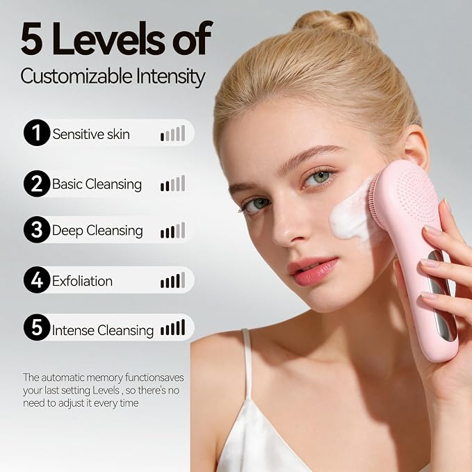 Rechargeable Silicone Facial Cleansing Brush - Image 3