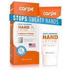 Carpe Sweat Absorbing Hand Lotion, A dermatologist-recommended smooth lotion by Carpe
