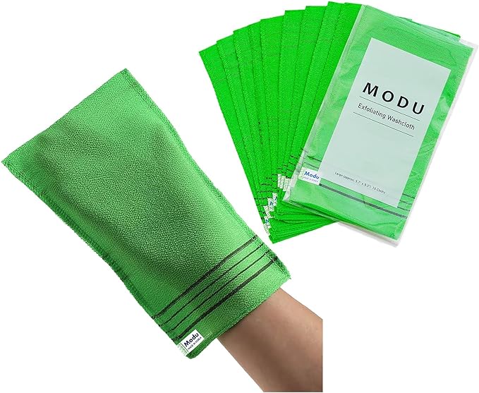 Modu Korean Exfoliating Mitts Large 10PCS – Exfoliating Gloves Body Scrubber by Modu