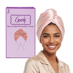 Goody Reversible Satin & Microfiber Turban, Day to Night Styling, Dual-Sided by Goody