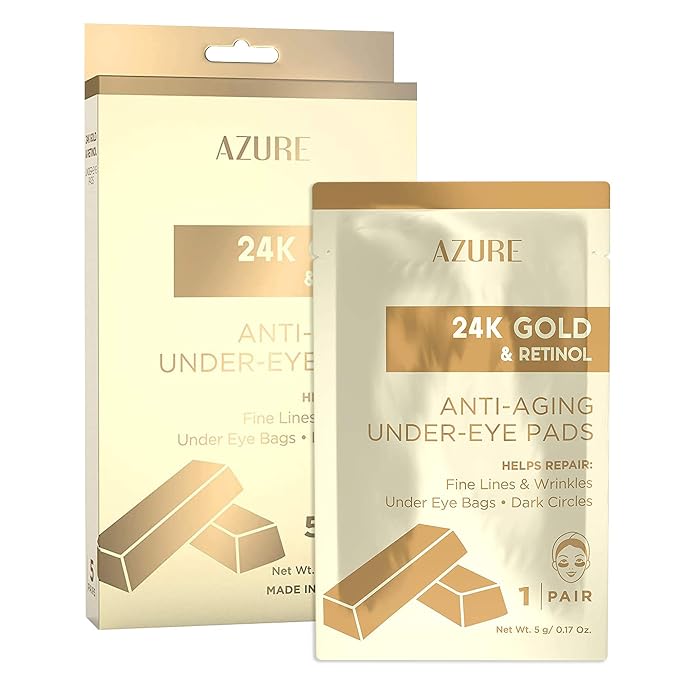 Azure Cosmetics 24K Gold & Retinol Anti Aging Under Eye Patches by AzureSkincare