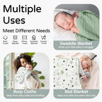 Yoofoss Hooded Baby Towels for Newborn 2 Pack 100% Muslin Organic Cotton Baby - Image 3