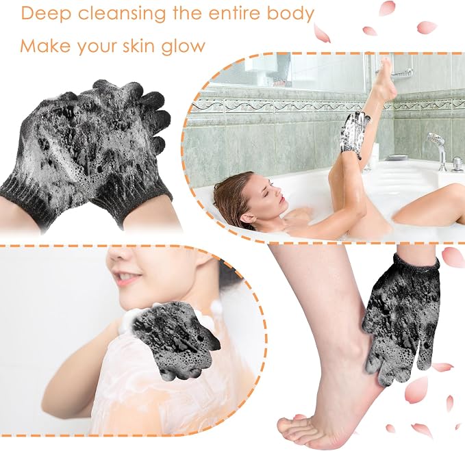 FoldTier 200 Pcs Exfoliating Gloves Bulk - Image 6
