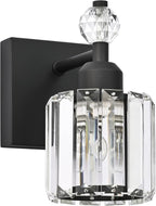 PRESDE 1-Light Bathroom Vanity Light, Modern Matte Black Wall Sconce by HOME