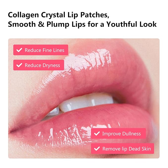 Adofect Moisturizing & Hydrating lip Masks Set 30 PCS, Collagen Crystal Lip - Image 3
