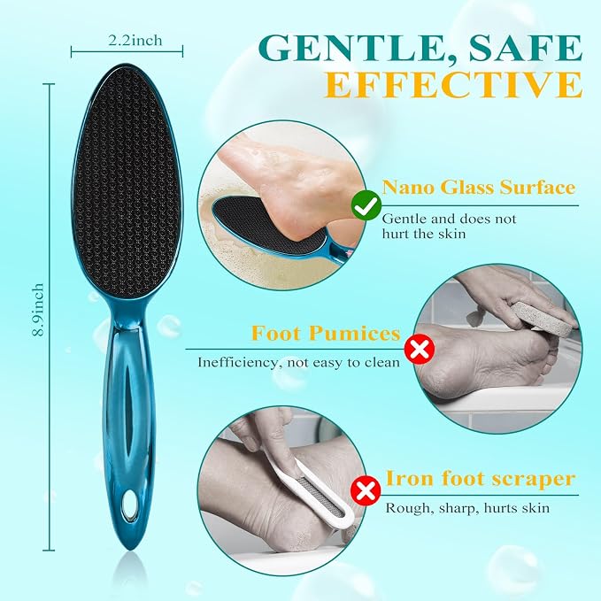 Glass Foot File, Foot Scrubber for Hard Skin Remover - Image 2