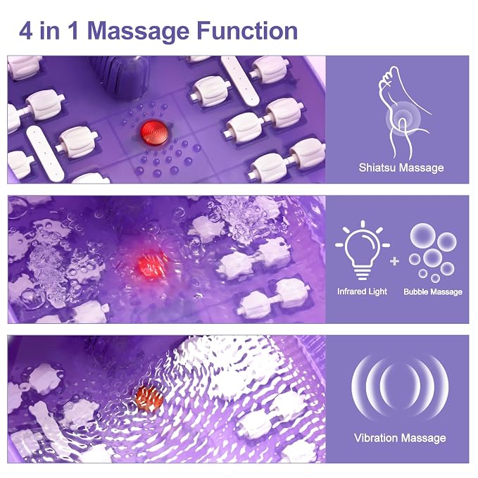 Foot Spa Bath Massager with Heat, Temperature Control, Bubbles and Epsom Salt - Image 9