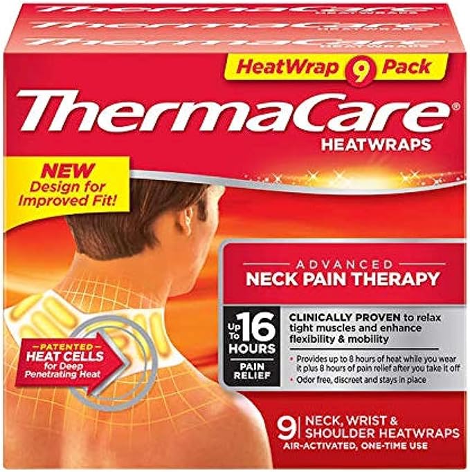 ThermaCare Heat Wraps for Neck & Shoulder Pain Relief, Portable Adhesive by ThermaCare