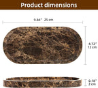 Natural Marble Tray Oval, Bathroom Vanity Tray - Image 2