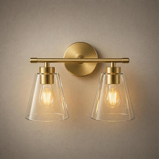 Hamilyeah Bathroom Vanity Light Fixtures Over Mirror, 2 Light Wall Light Fixture by HAMILYEAH