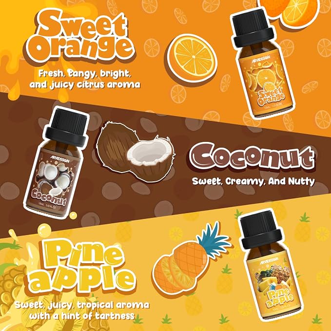 ARVIDSSON Fruits Essential Oils Set, Natural Fruity Fragrance Oil - Image 3