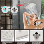 Midanya Shower System with Tub Spout, Bathtub Shower Faucet Set with Square - Image 8