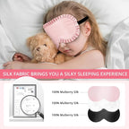 Kids Sleep Mask, 100% Real Mulberry Silk Eye Mask, Sleeping Mask - Image 2