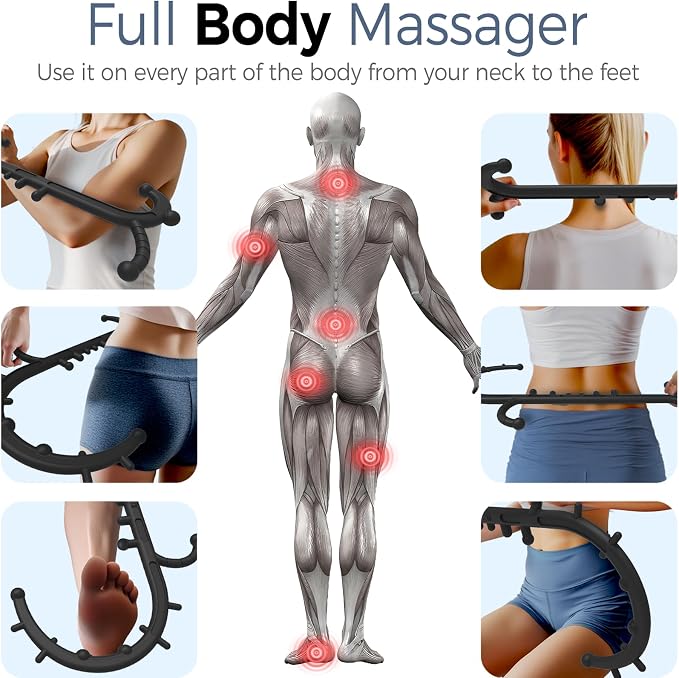 Back and Neck Massager for Pain Relief Deep Tissue, Upgraded Full Body Trigger - Image 2