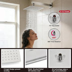 Midanya Shower System with Tub Spout, Bathtub Shower Faucet Set with Square - Image 7