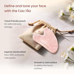 PLANTIFIQUE Massage Set: Rose Quartz Gua Sha & Vitamin C Face Serum Korean - Image 4