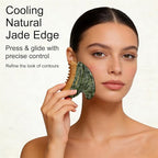 Lymphatic Contour Face Brush, Dual-Ended Dry Brush + Cool-Touch Jade Gua Sha - Image 4