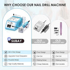 Subay 30000RPM Nail Drill Professional Electric File Acrylic Nails Kit - Image 5