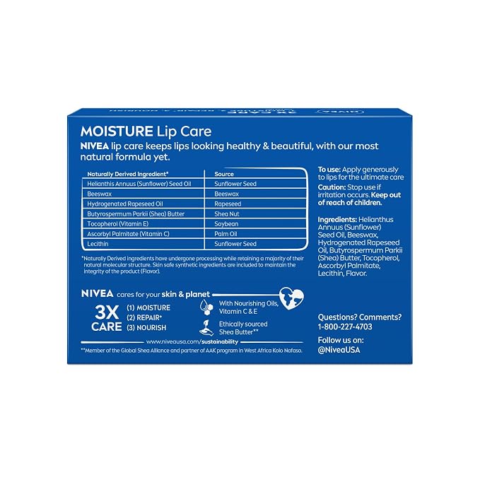 NIVEA Moisture Lip Care, Hydrating Lip Balm - Image 12