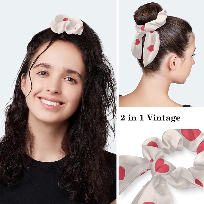 Scrub Caps Women Ponytail Cute Pink and White Leaves Caps Bouffant Working Hat - Image 5