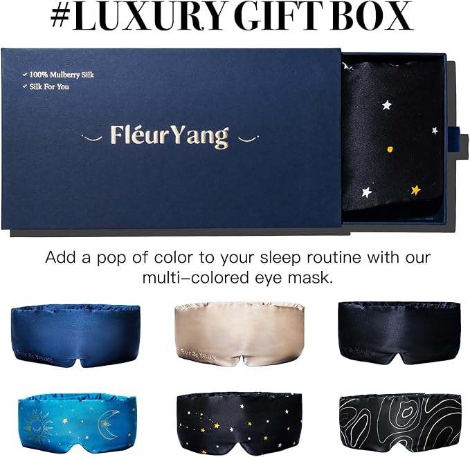 Fleur&Yang Silk Sleep Mask, Adjustable Blackout Sleeping Mask - Image 6