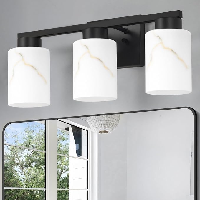 3-Light Bathroom Light Fixtures, Modern Vanity Lights, Living Room, E26 Base by Mieloxiy