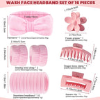 16 Pcs Skincare Headband Set, Face Washing Headband - Image 2