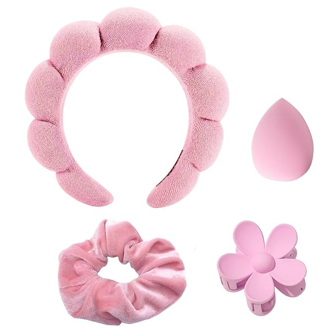 4 Pcs Skincare Headband Set, Face Washing Headband by XiuyingFeng