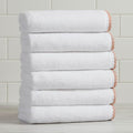Great Bay Home Clay/White Hand Towel Set by GreatBayHome