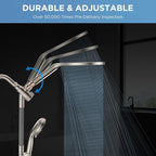 Dual Handheld Shower Head Combo, 2-in-1 Rain Shower Heads System 8 Inch - Image 2