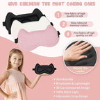 Kids Sleep Mask Eye Mask: 3D Contoured Cup Sleeping Masks, Blindfold - Image 4