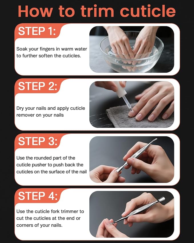 BEZOX Cuticle Pusher with Trimmer - Image 7