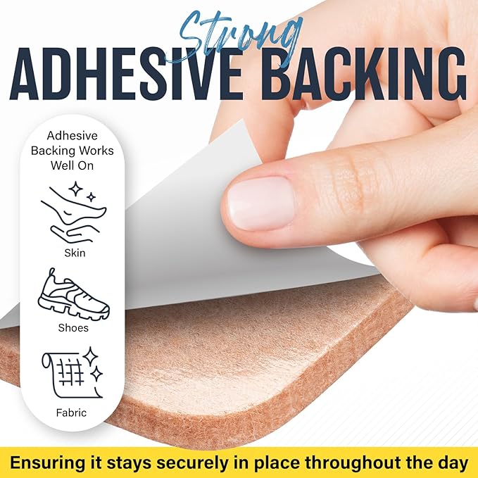 Mars Wellness U-Shaped Callus Pads, 1/4" Thick, Flesh Colored, Callus Protection - Image 5